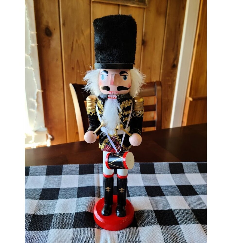 Christmas Nutcracker Soldier Wooden Statue Xmas Holiday Decor Table Decoration